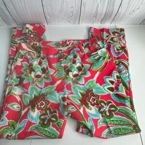MAC Jeans Aida Kick Pants Floral Cropped Size 8 - Waist 32 Summer Spring Light